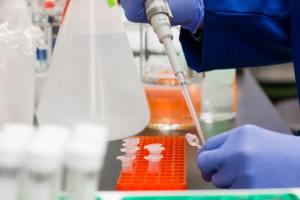 Material samples being analyzed for SVHC restricted substances by ICP-MS for REACH compliance