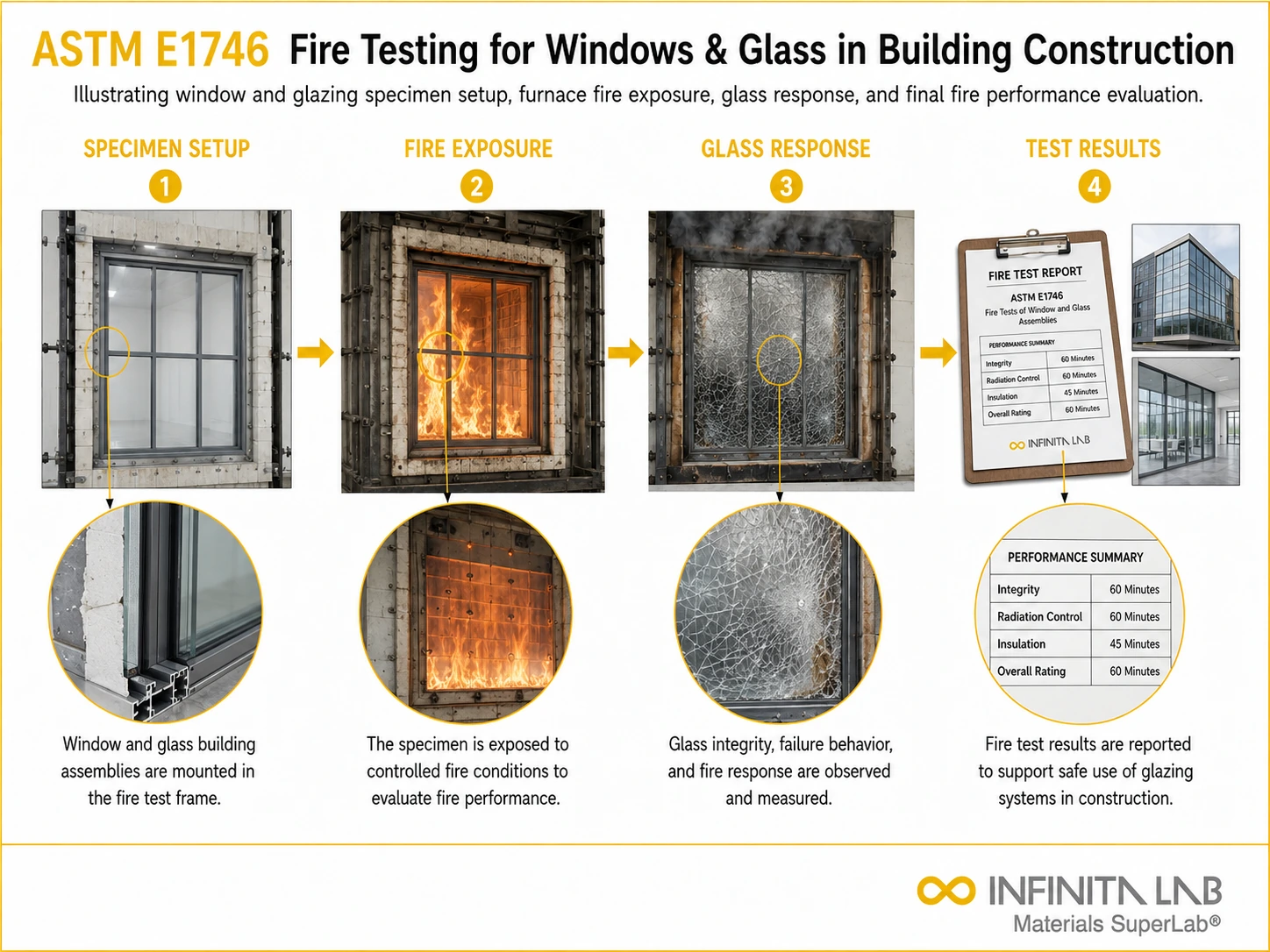 ASTM E1746 Fire Testing for Windows & Glass in Building Construction