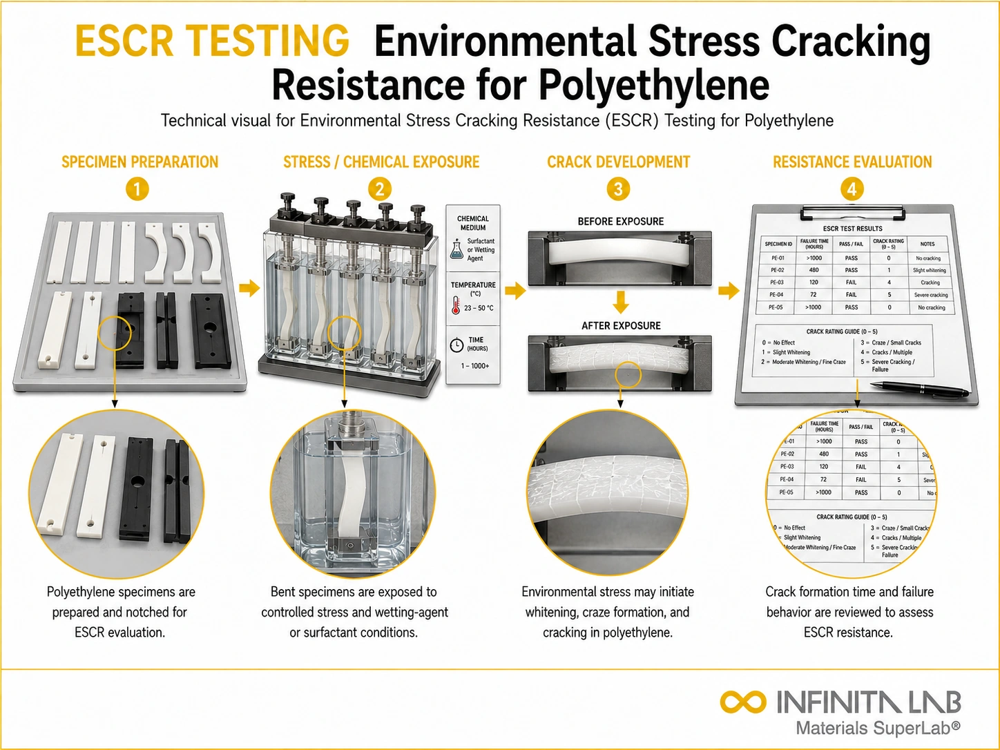 Environmental Stress Cracking Resistance (ESCR) Testing for Polyethylene