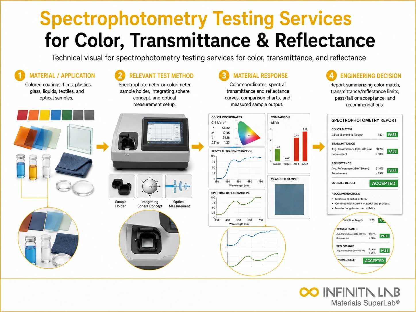 Spectrophotometry Testing Services for Color, Transmittance & Reflectance
