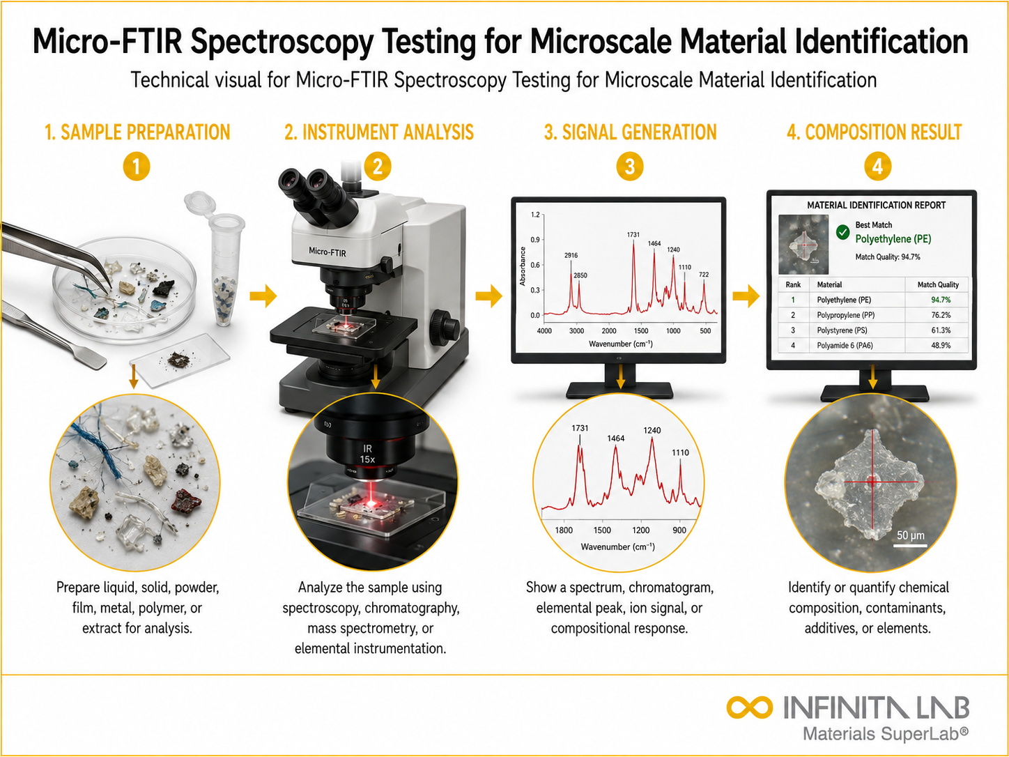 Micro-FTIR Spectroscopy Testing for Microscale Material Identification