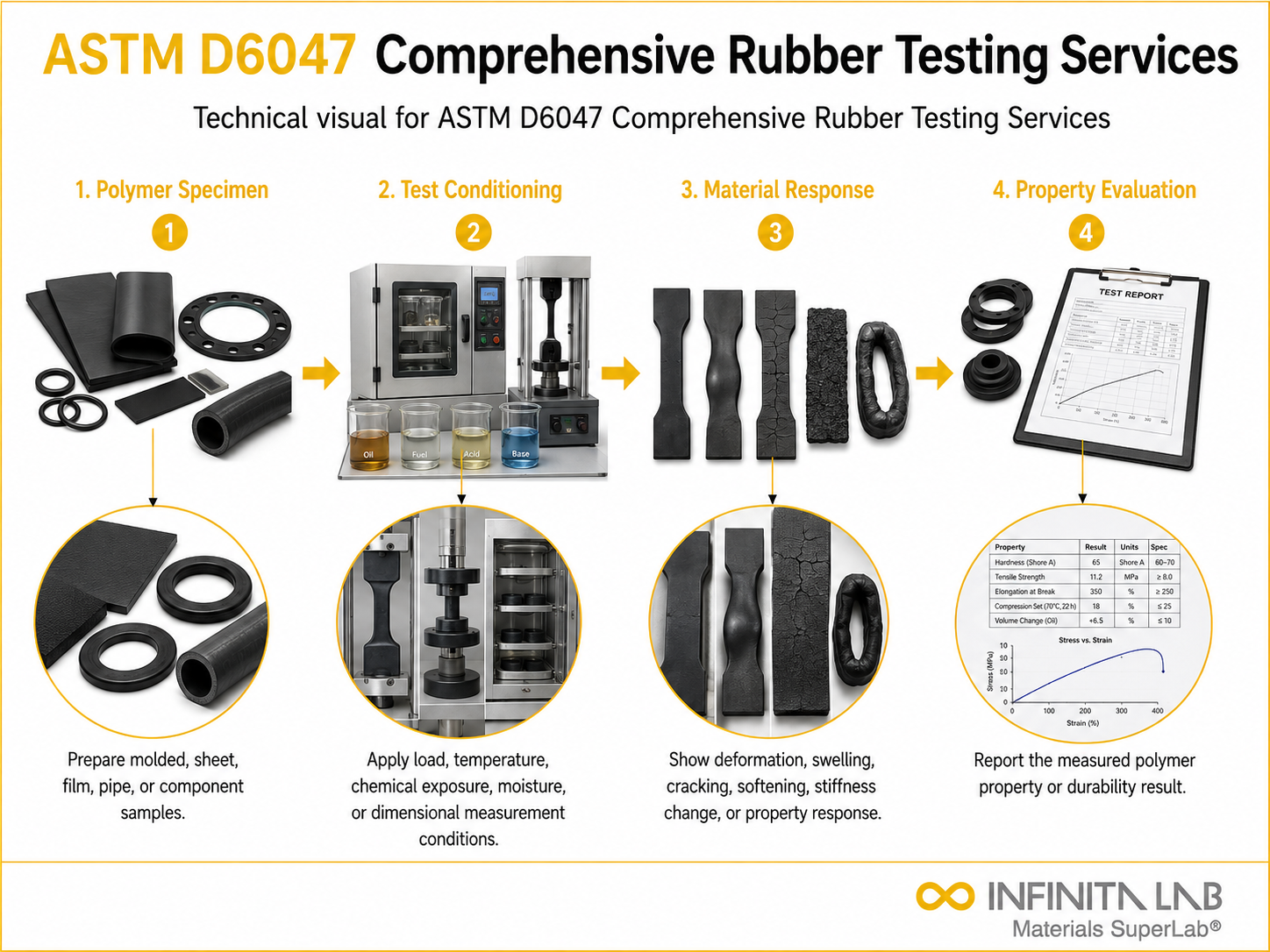 ASTM D6047 Comprehensive Rubber Testing Services