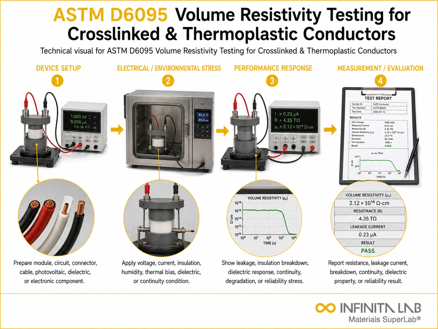 ASTM D6095 Volume Resistivity Testing for Crosslinked & Thermoplastic Conductors