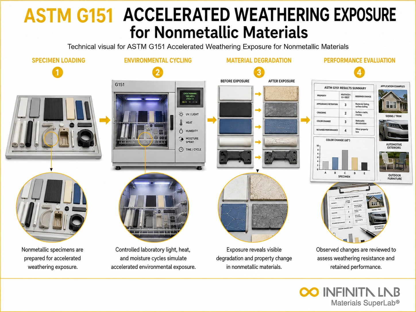 ASTM G151 Accelerated Weathering Exposure for Nonmetallic Materials