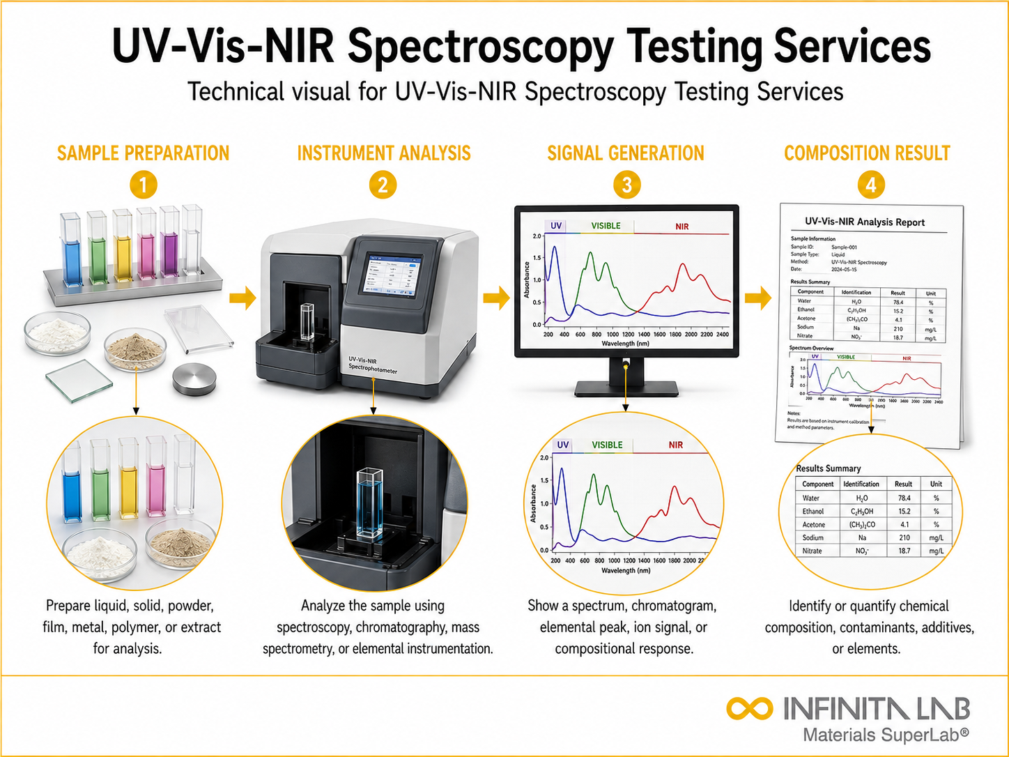 UV-Vis-NIR Spectroscopy Testing Services