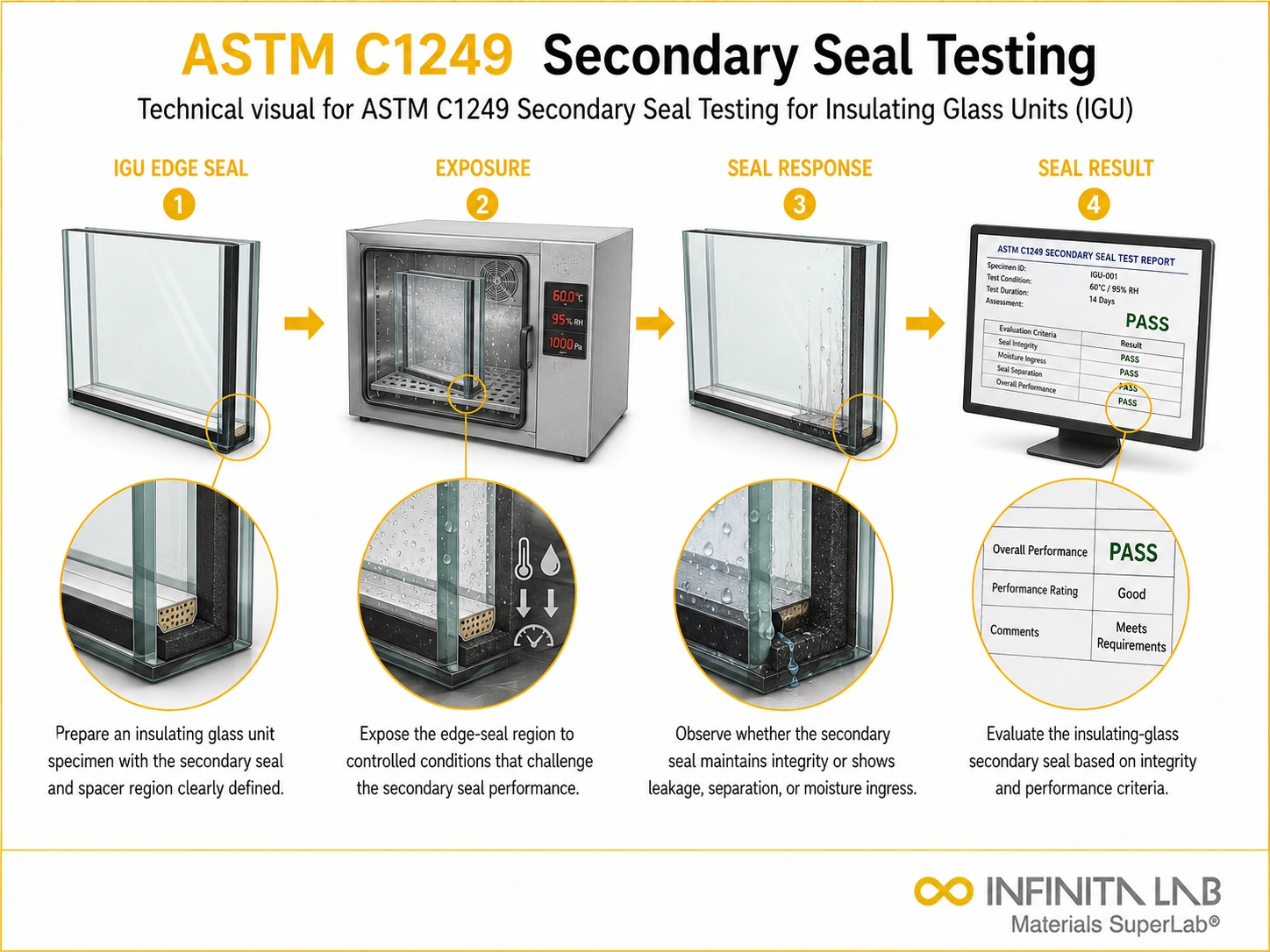 ASTM C1249 Secondary Seal Testing for Insulating Glass Units (IGU)
