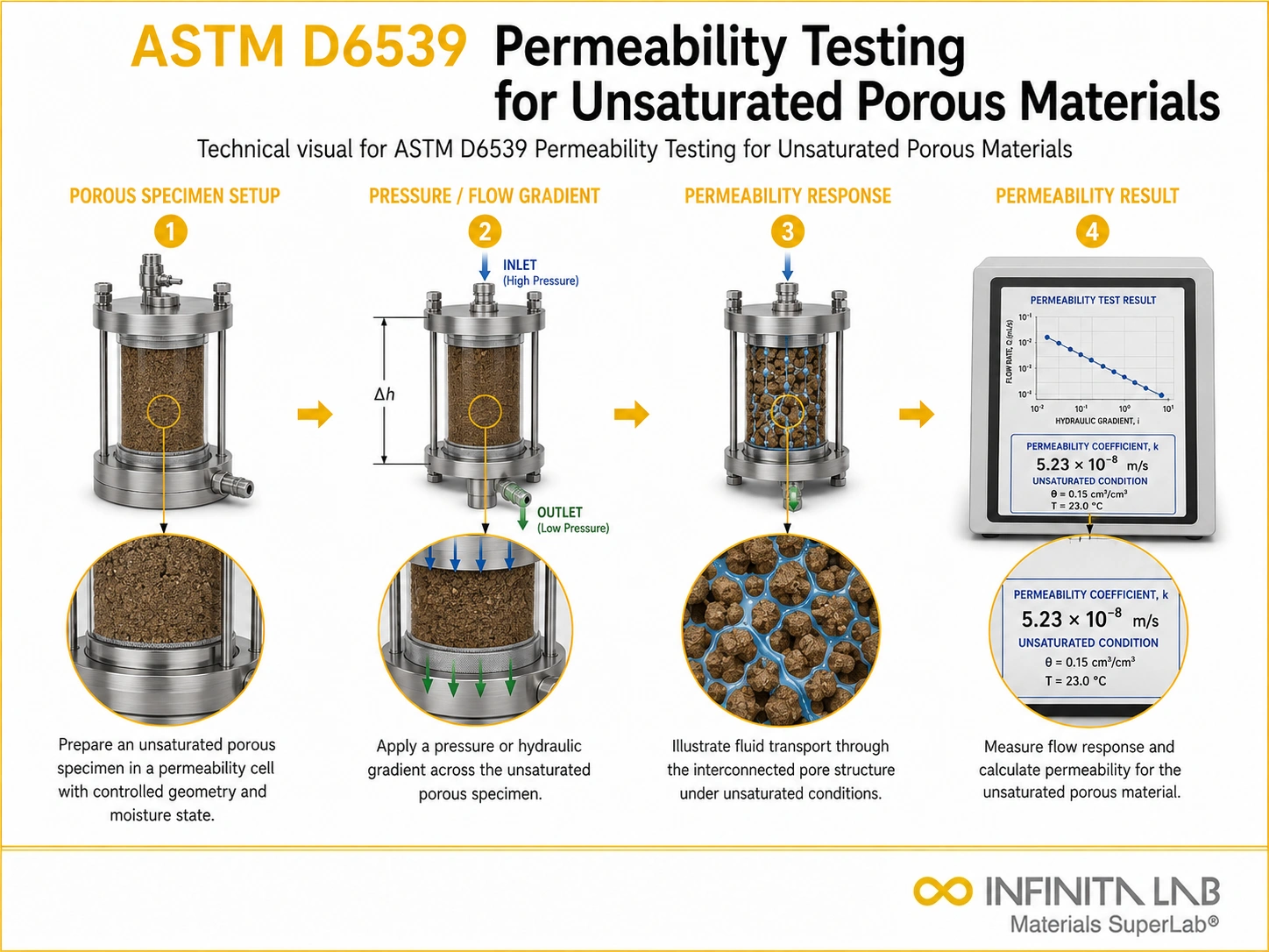 ASTM D6539 Permeability Testing for Unsaturated Porous Materials