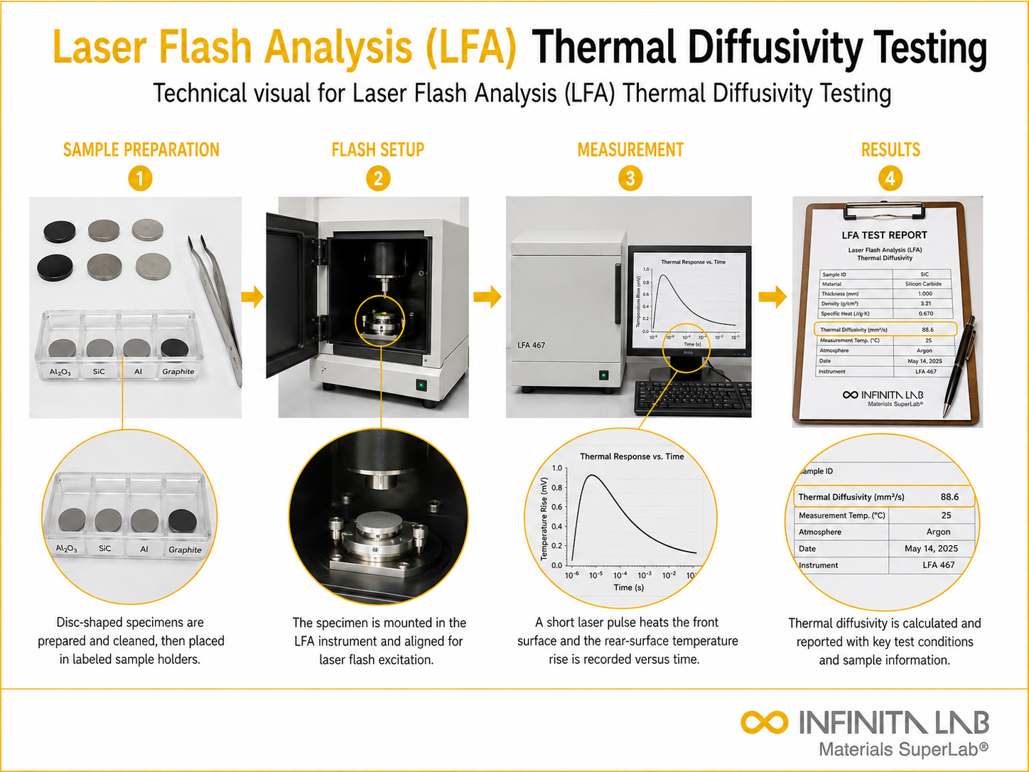 Laser Flash Analysis (LFA) Thermal Diffusivity Testing