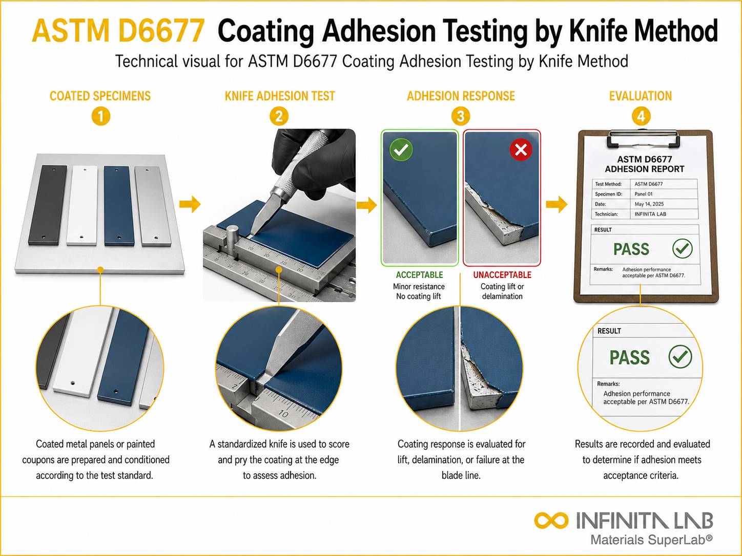ASTM D6677: Coating Adhesion Knife Testing Services
