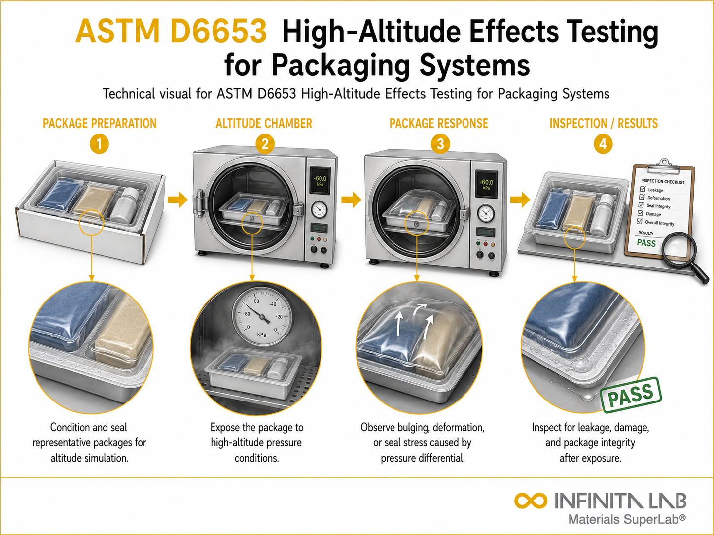 ASTM D6653 High-Altitude Effects Testing for Packaging Systems