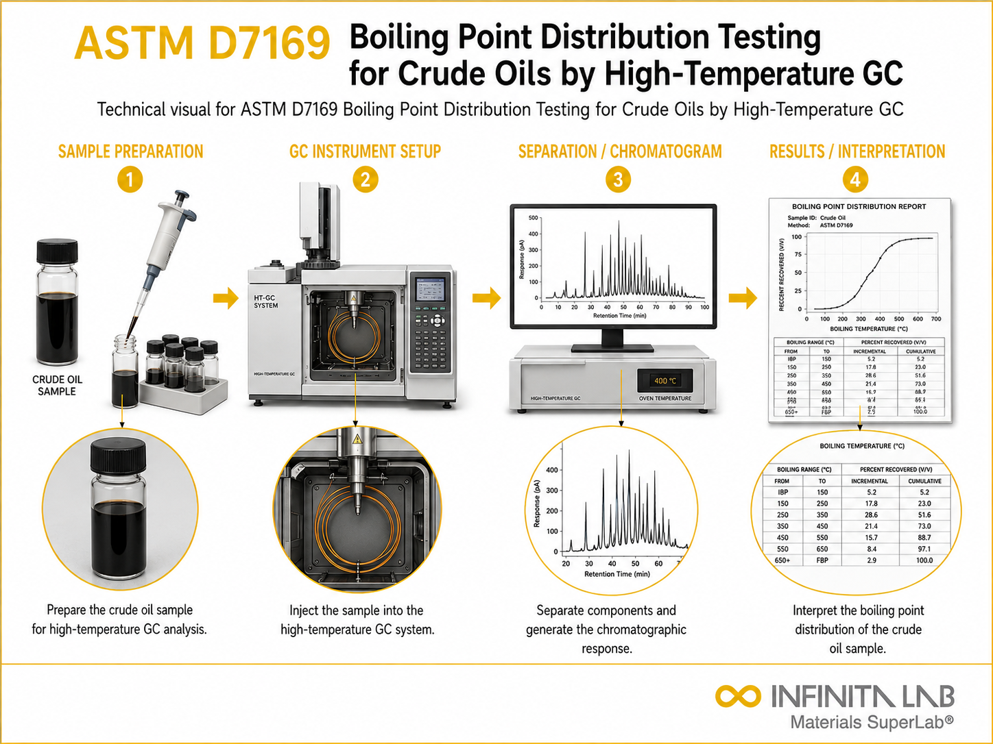 ASTM D7169 Boiling Point Distribution Testing for Crude Oils by High-Temperature GC