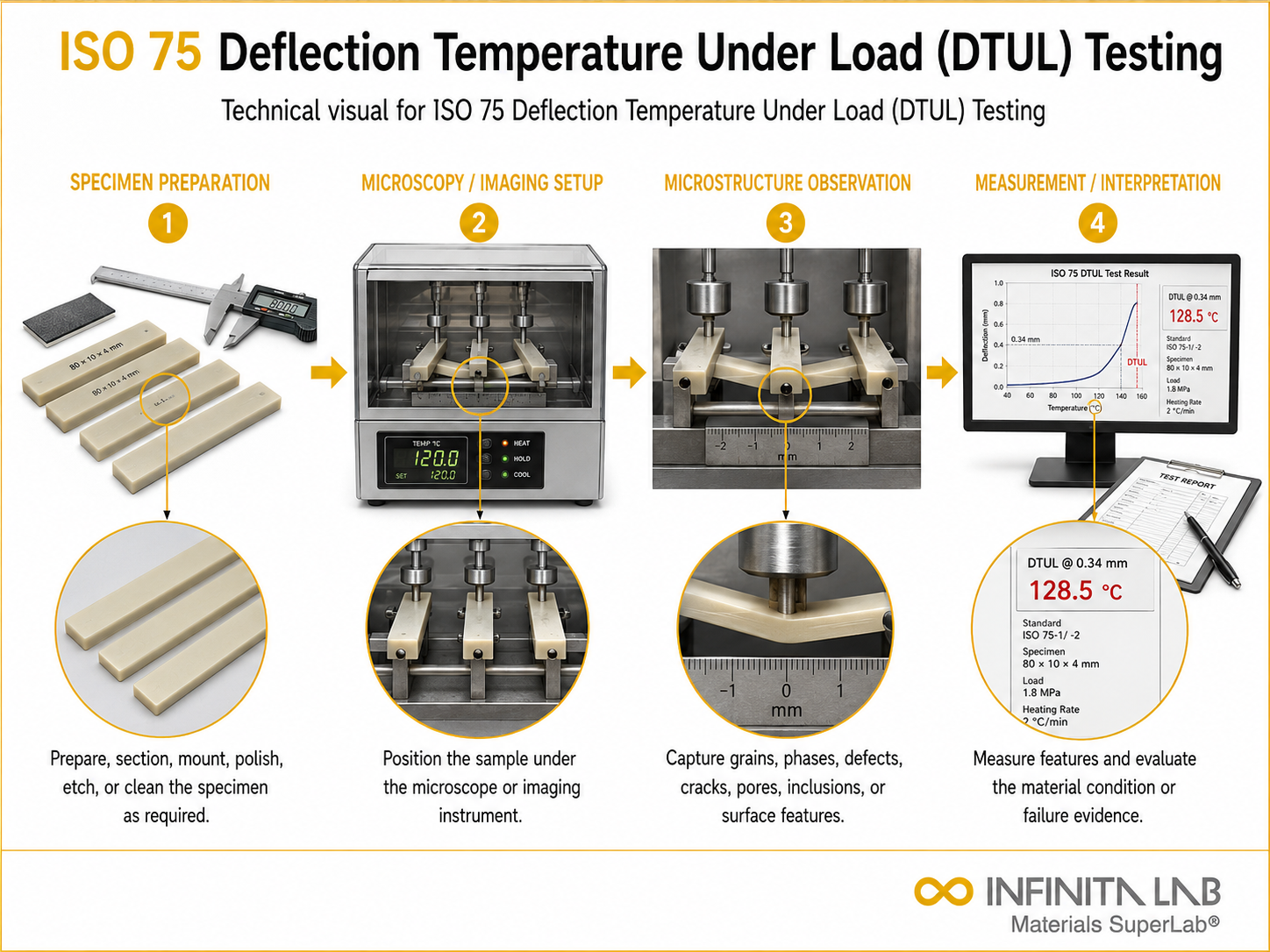 ISO 75 Deflection Temperature Under Load (DTUL) Testing