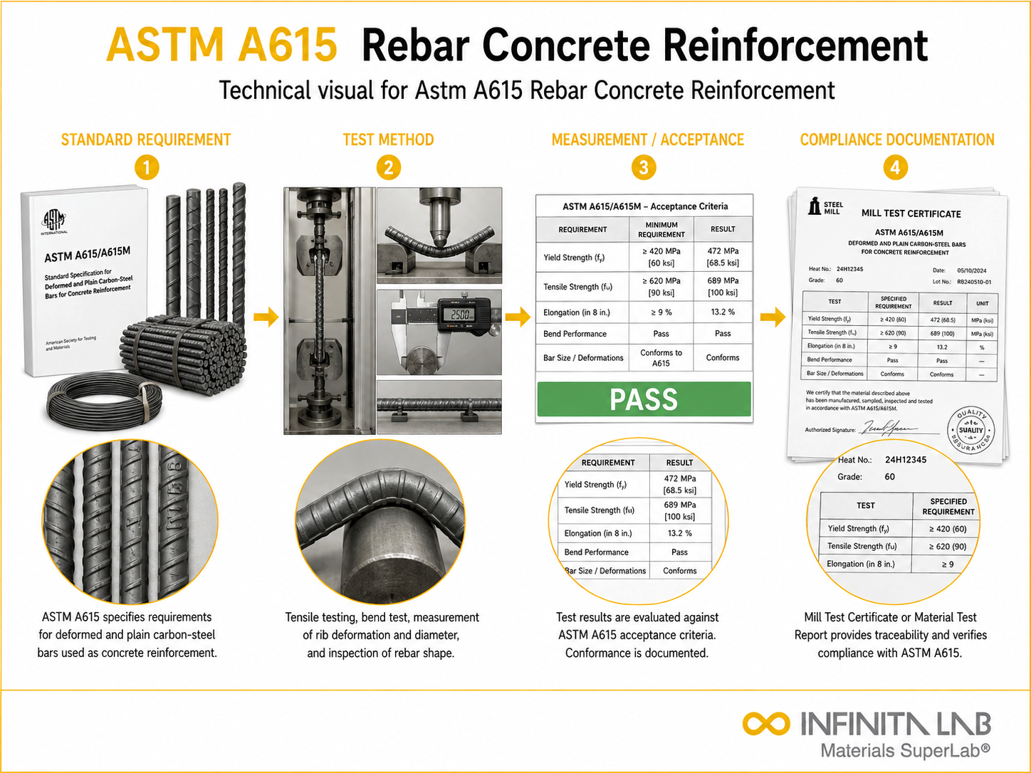 ASTM A615 Rebar Testing