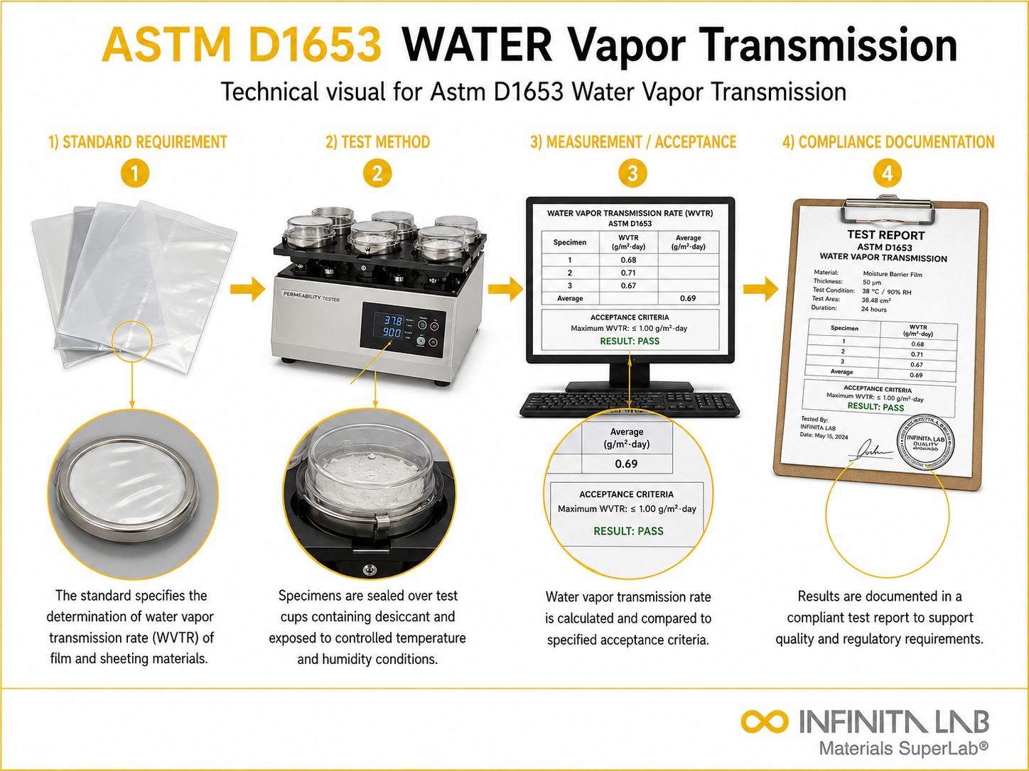 ASTM D1653 Water Vapor Transmission of Coatings