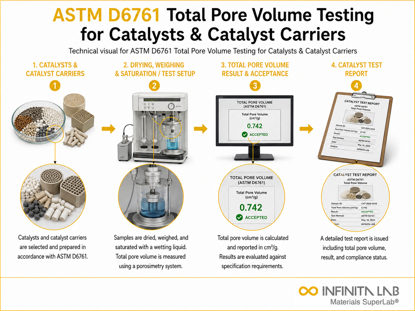 ASTM D6761 Total Pore Volume Testing for Catalysts & Catalyst Carriers
