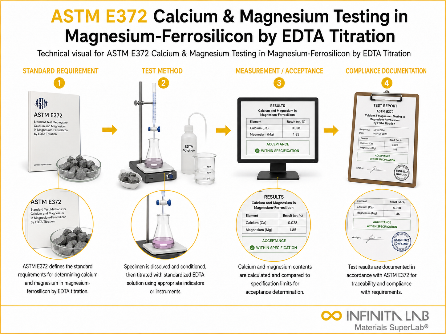 ASTM E372 Calcium & Magnesium Testing in Magnesium-Ferrosilicon by EDTA Titration