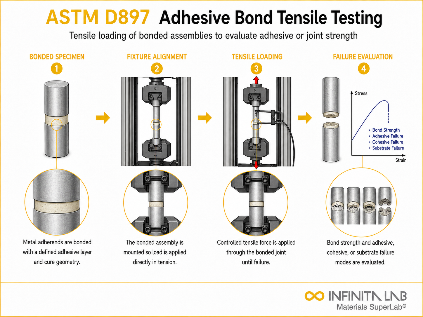 ASTM D897 Tensile Properties Testing for Adhesive Bonds