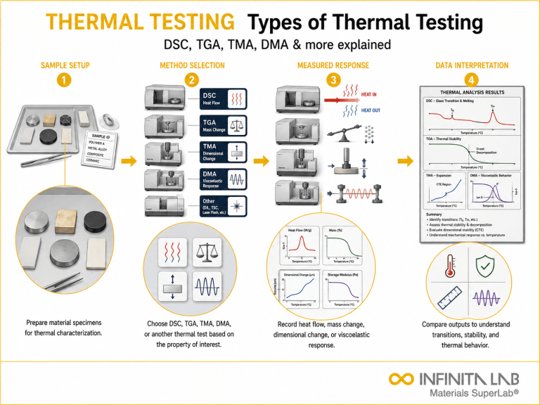 Types of Thermal Testing Guide | DSC, TGA, TMA & DMA Methods
