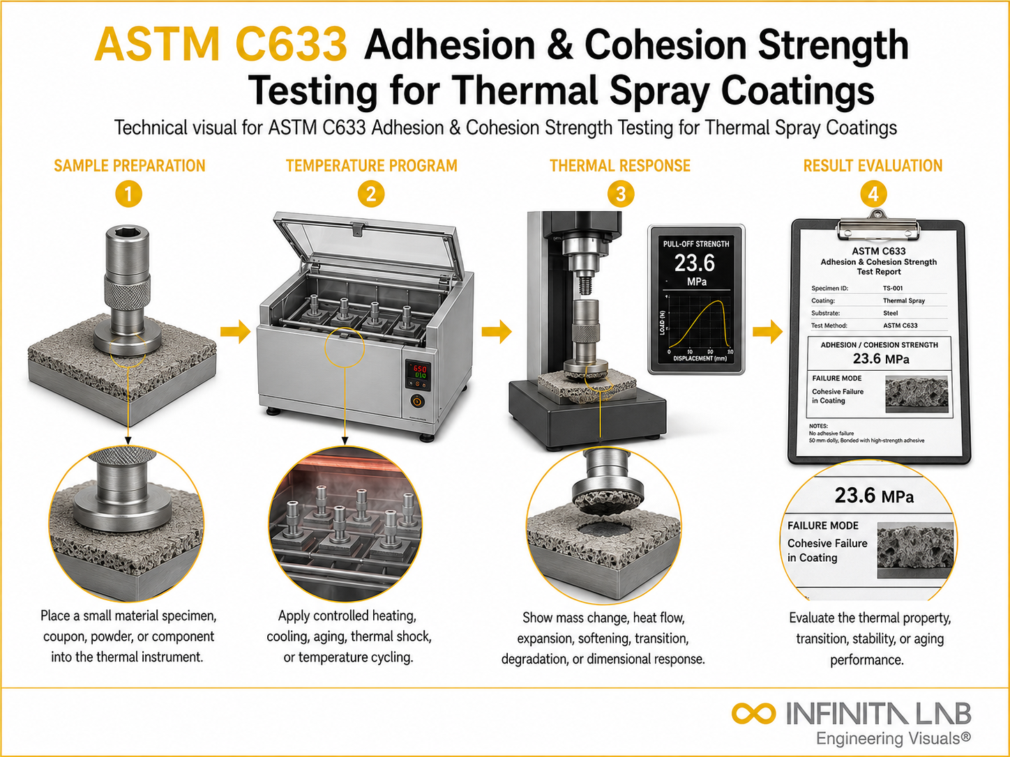 ASTM C633 Adhesion & Cohesion Strength Testing for Thermal Spray Coatings