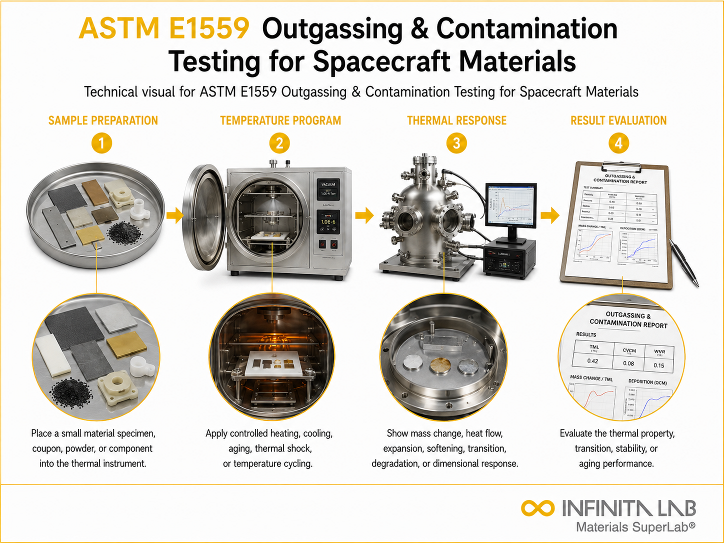 ASTM E1559 Outgassing & Contamination Testing for Spacecraft Materials