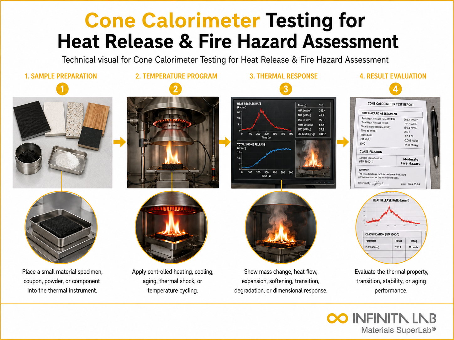 Cone Calorimeter Testing for Heat Release & Fire Hazard Assessment