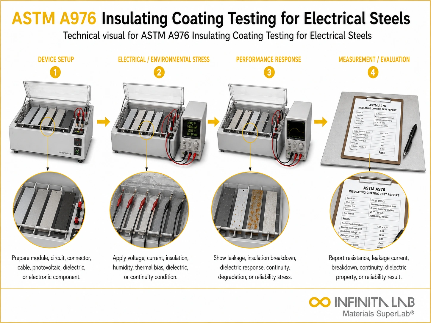 ASTM A976: Electrical Steel Insulating Coating Testing Services