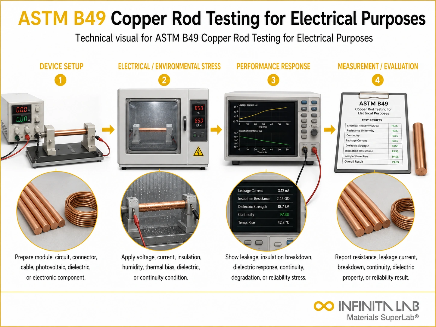 ASTM B49 Copper Rod Testing for Electrical Purposes