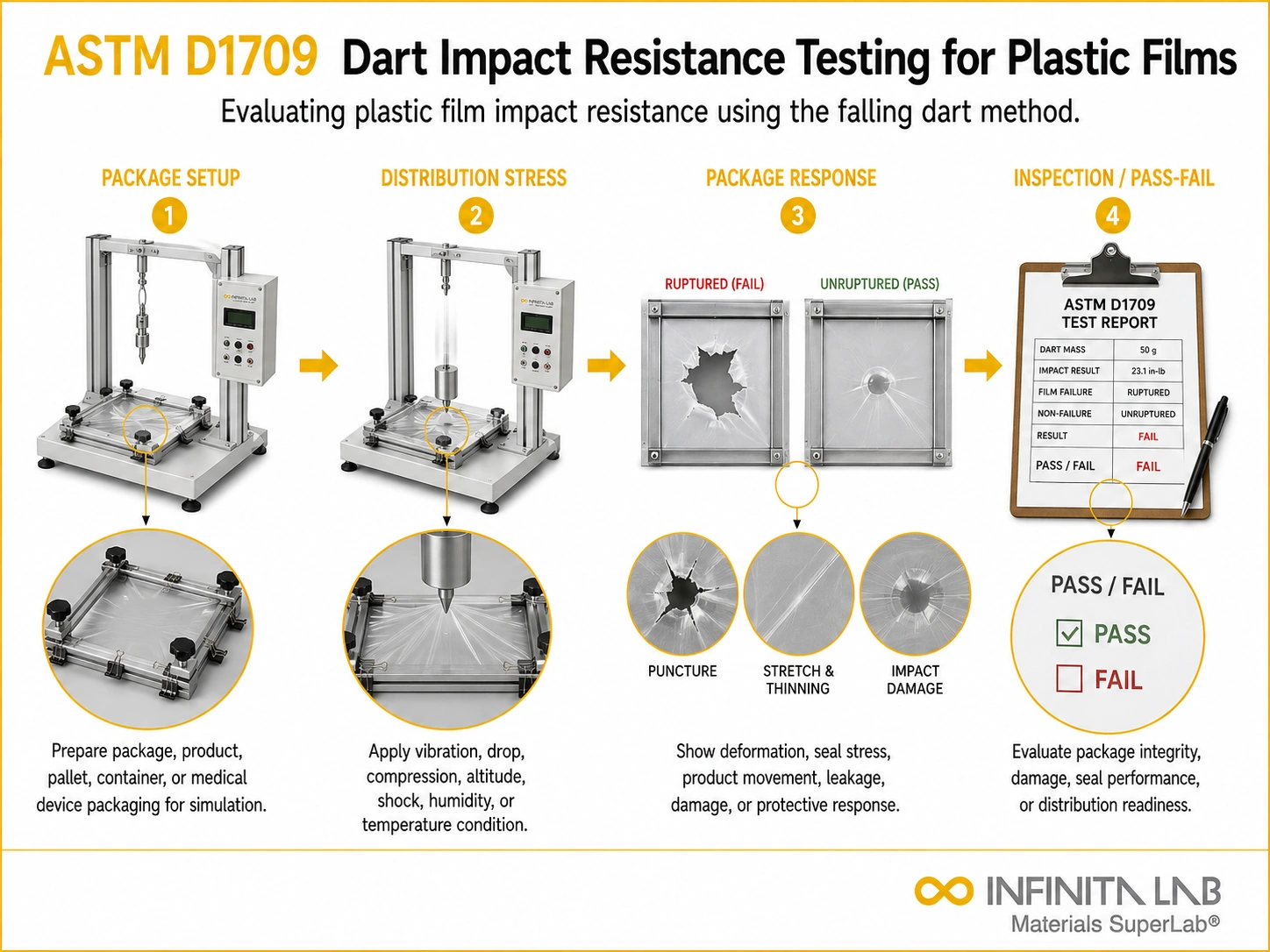 ASTM D1709 Dart Drop Impact Testing