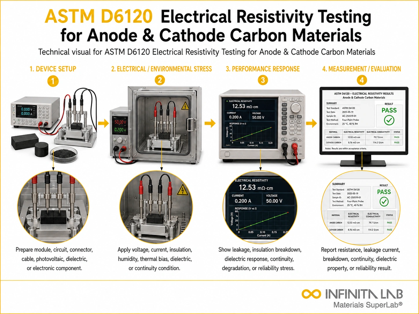 ASTM D6120: Carbon Anode Cathode Electrical Resistivity Testing Services