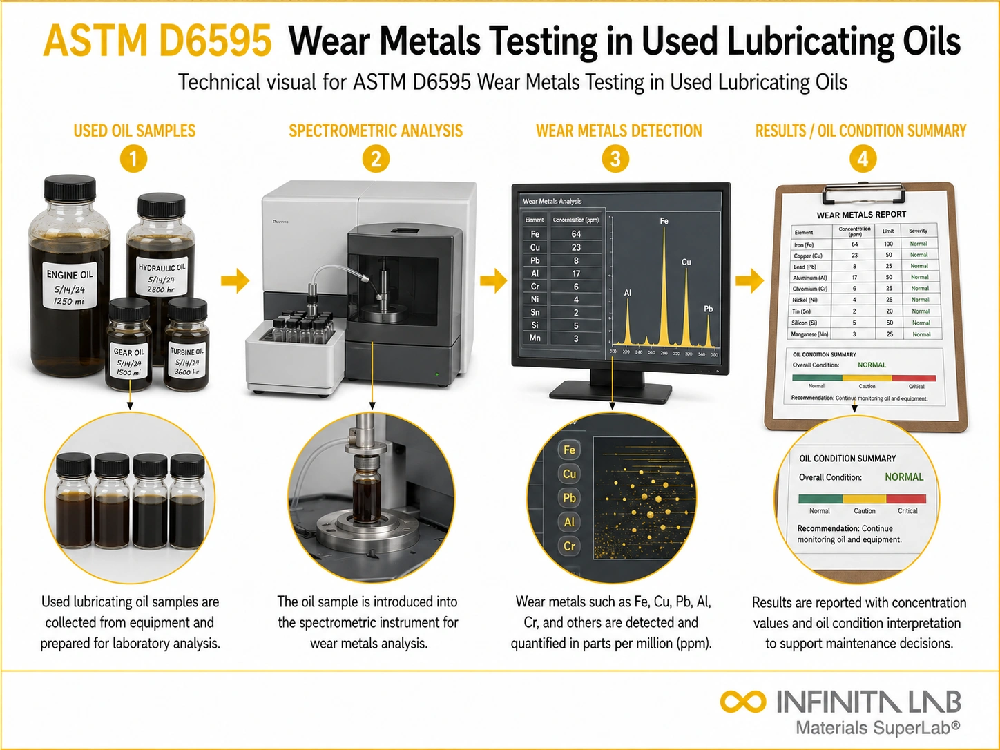 ASTM D6595 Wear Metals Testing in Used Lubricating Oils