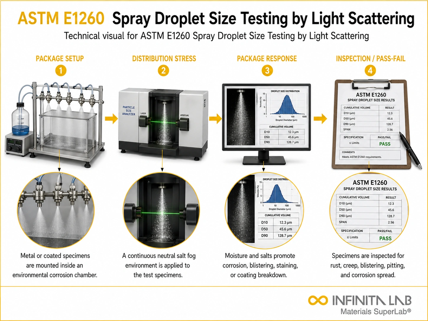 ASTM E1260 Spray Droplet Size Testing by Light Scattering