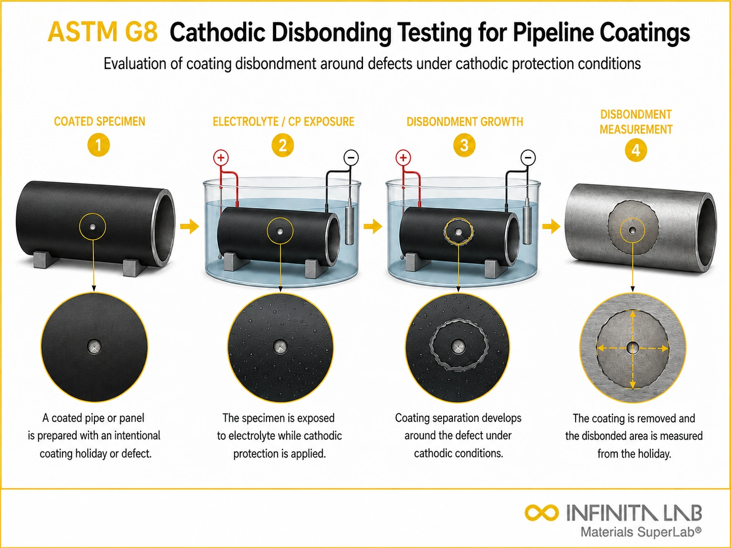 ASTM G8 Cathodic Disbonding Testing for Pipeline Coatings