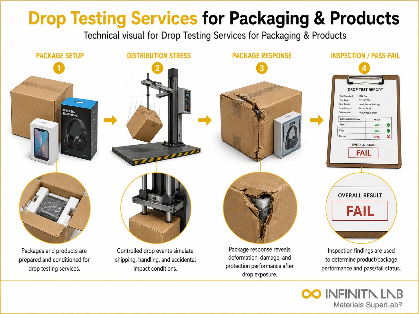 Drop Testing Services for Packaging & Products