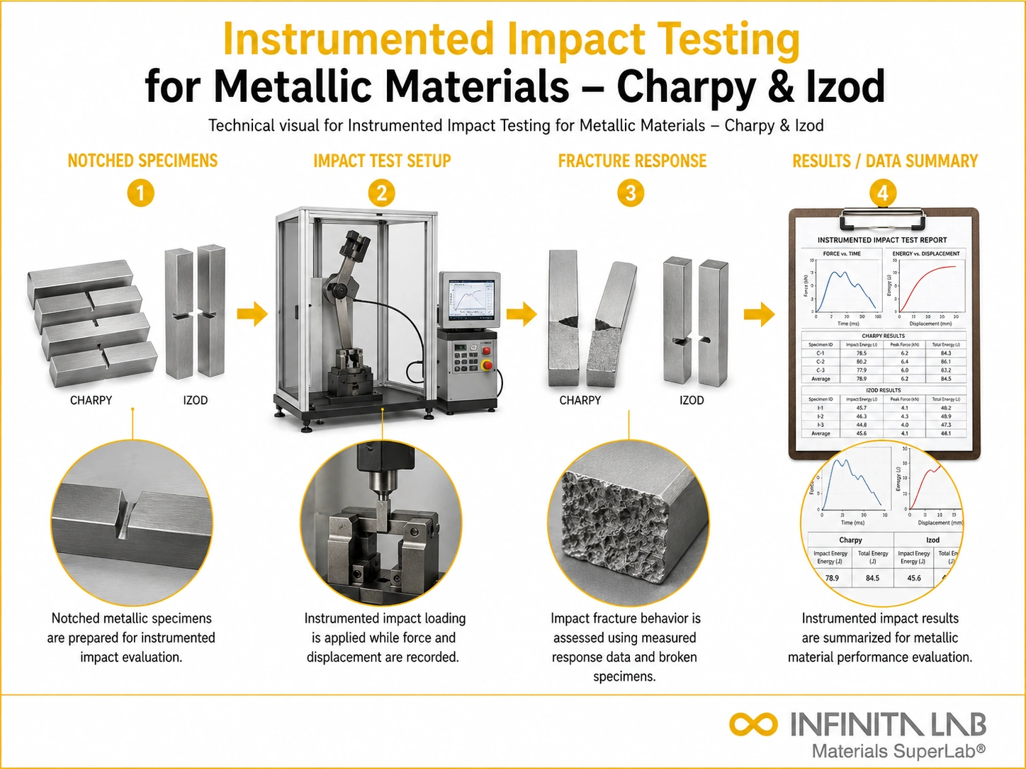 Instrumented Impact Testing for Metallic Materials – Charpy & Izod