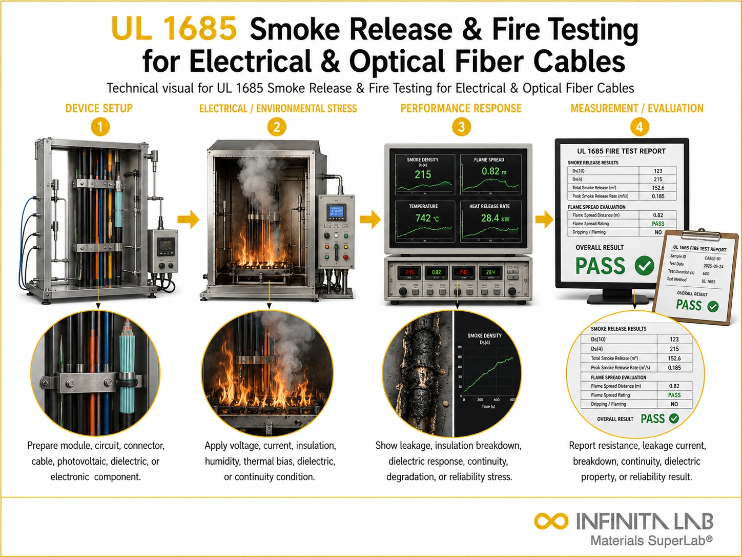 UL 1685 Smoke Release & Fire Testing for Electrical & Optical Fiber Cables