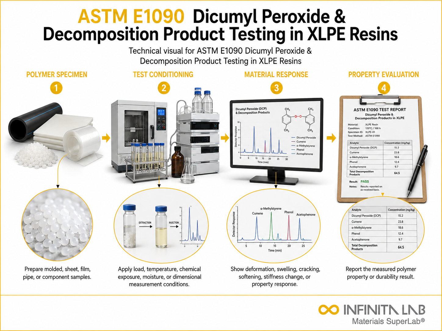 ASTM E1090: Dicumyl Peroxide Resin XLPE Testing Services