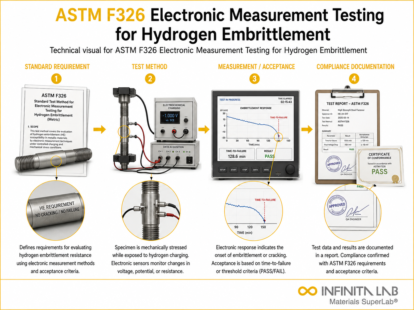ASTM F326 Electronic Measurement Testing for Hydrogen Embrittlement