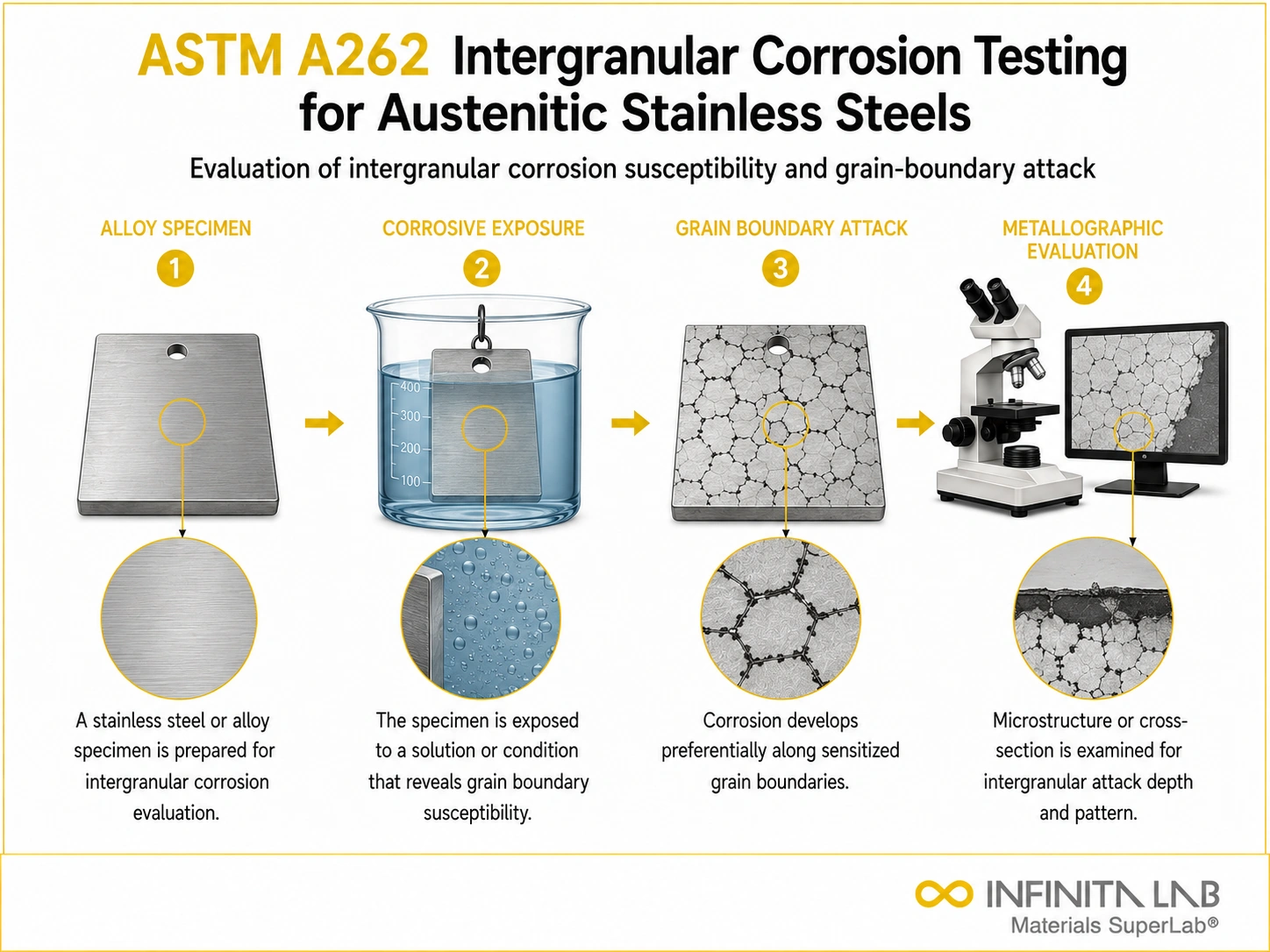 ASTM A262 Standard Practices for Detecting Susceptibility to Intergranular Attack in Austenitic Stainless Steels