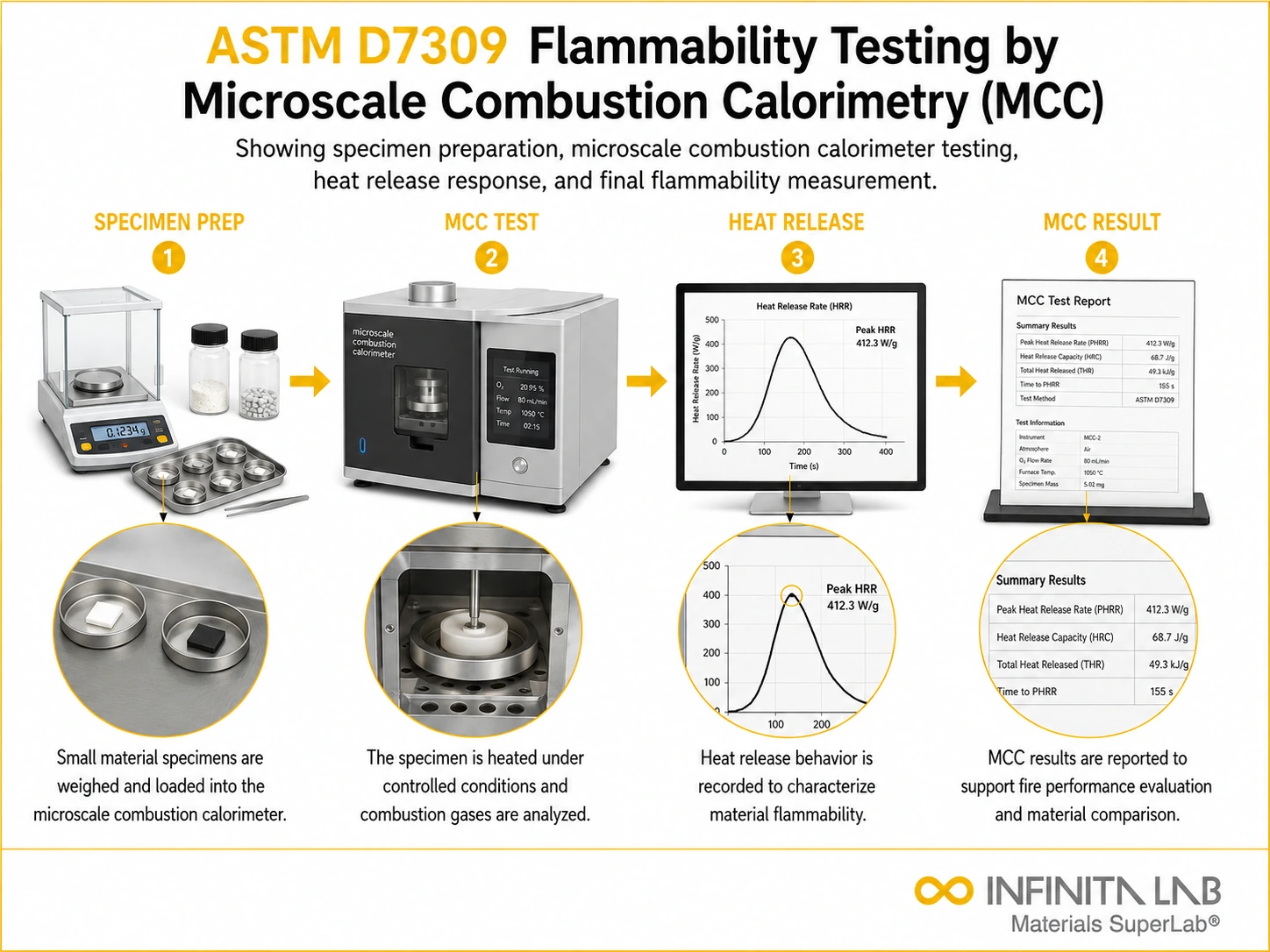 ASTM D7309 Flammability Testing by Microscale Combustion Calorimetry (MCC)