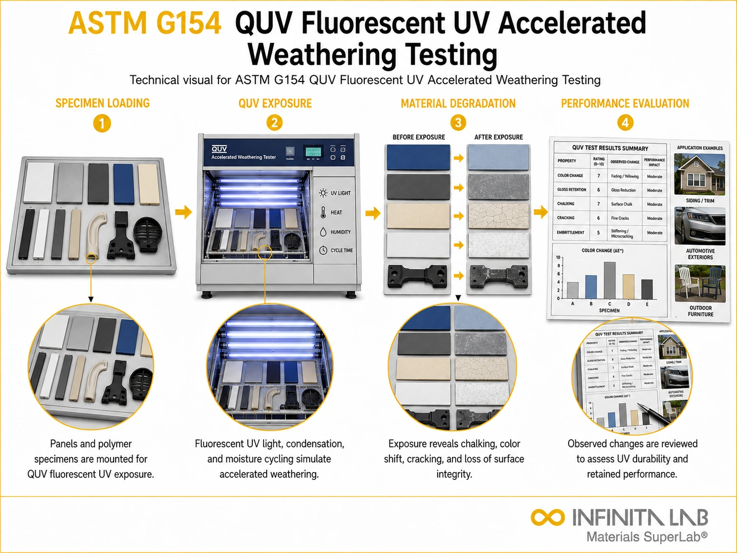 ASTM G154 QUV Fluorescent UV Accelerated Weathering Testing