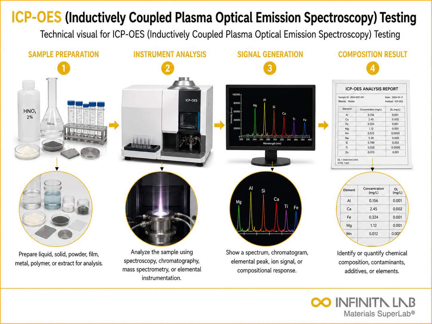 ICP-OES (Inductively Coupled Plasma Optical Emission Spectroscopy) Testing