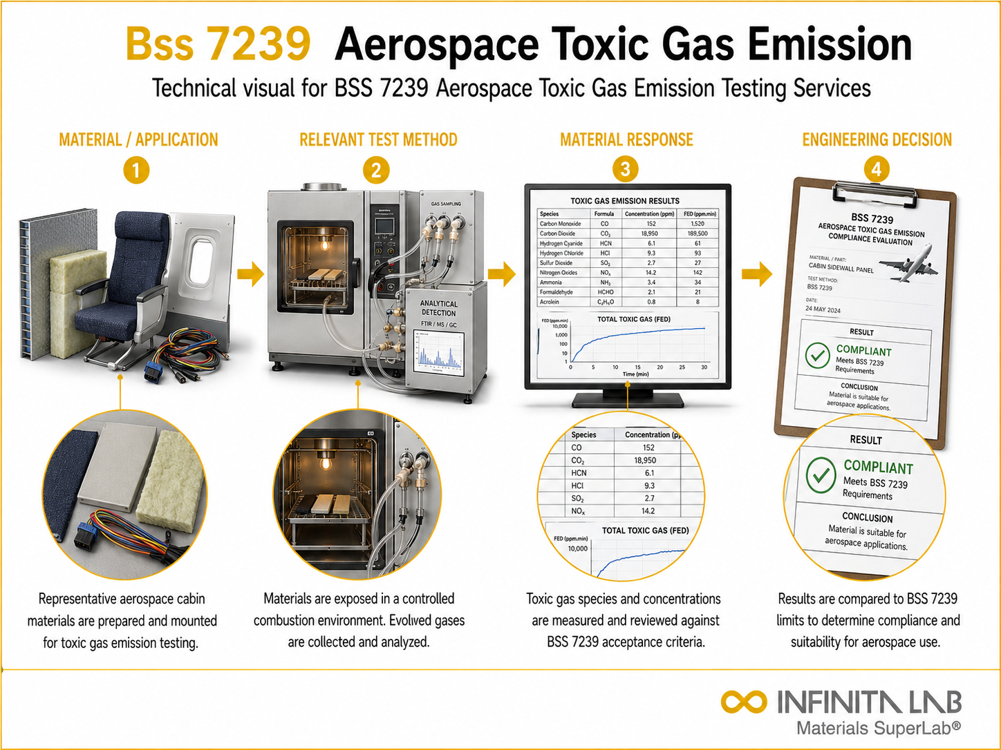 BSS 7239 Aerospace Toxic Gas Emission Testing Services