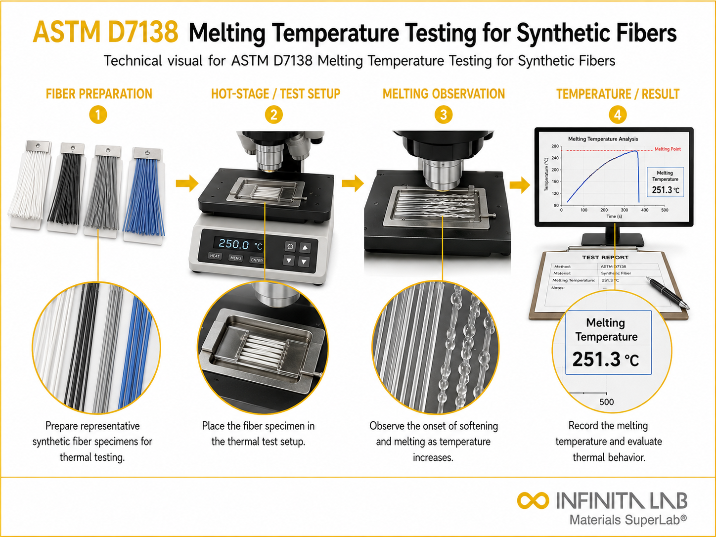 ASTM D7138 Melting Temperature Testing for Synthetic Fibers