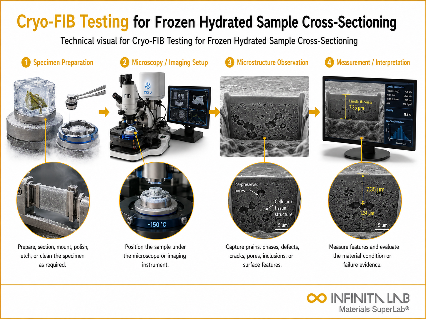 Cryo-FIB Testing for Frozen Hydrated Sample Cross-Sectioning