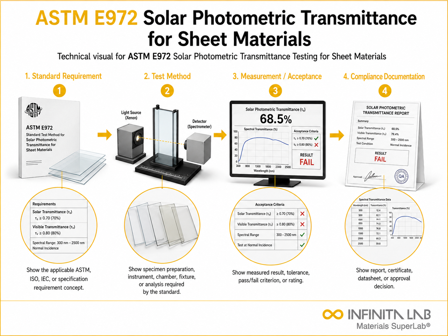 ASTM E972 Solar Photometric Transmittance Testing for Sheet Materials