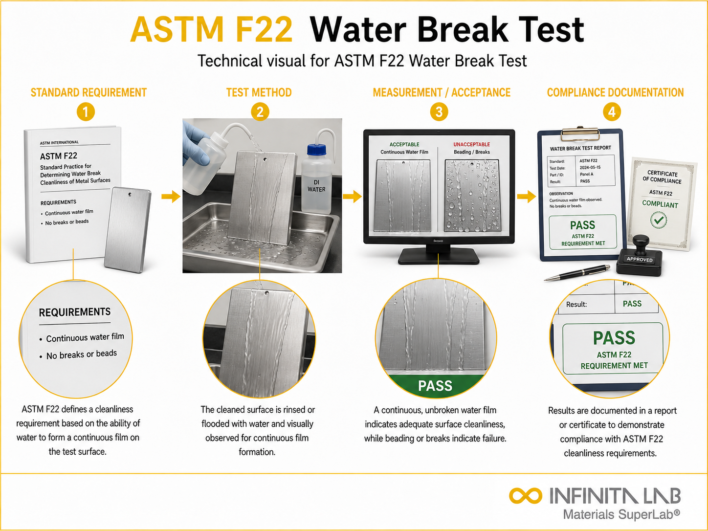 ASTM F22 Water-Break Test