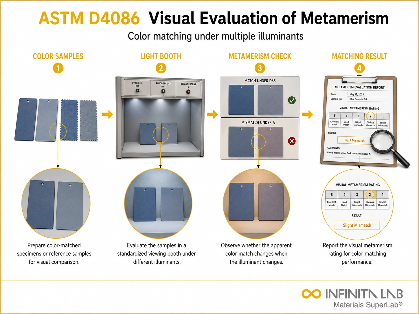 ASTM D4086 Visual Evaluation of Metamerism for Color Matching