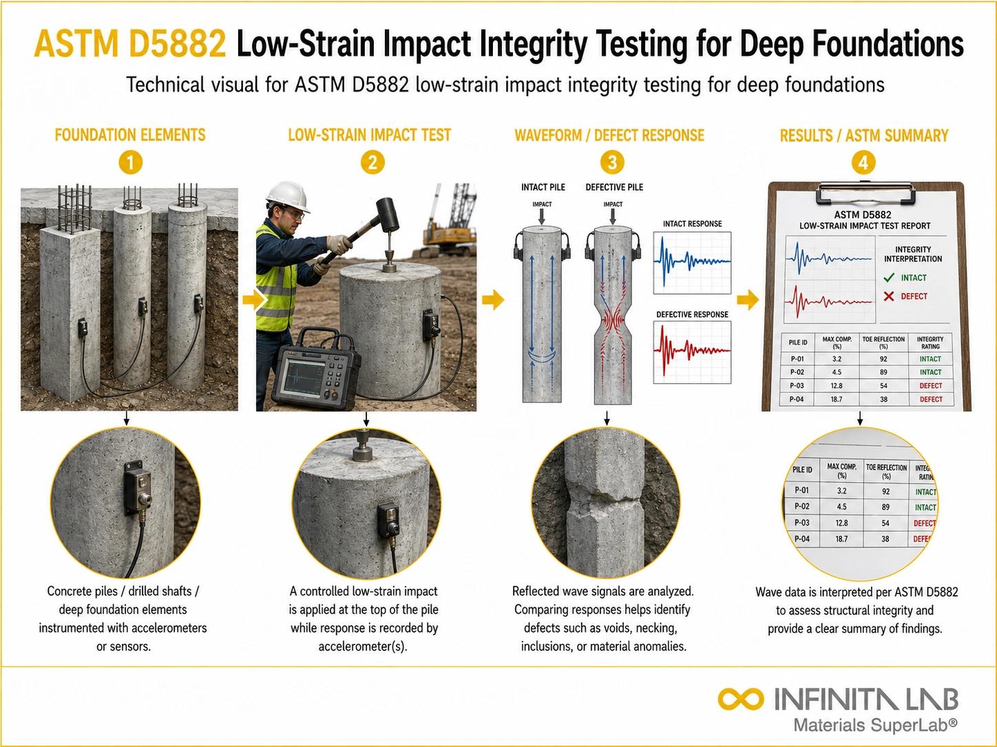 ASTM D5882: Deep Foundation Low Strain Integrity Testing Services
