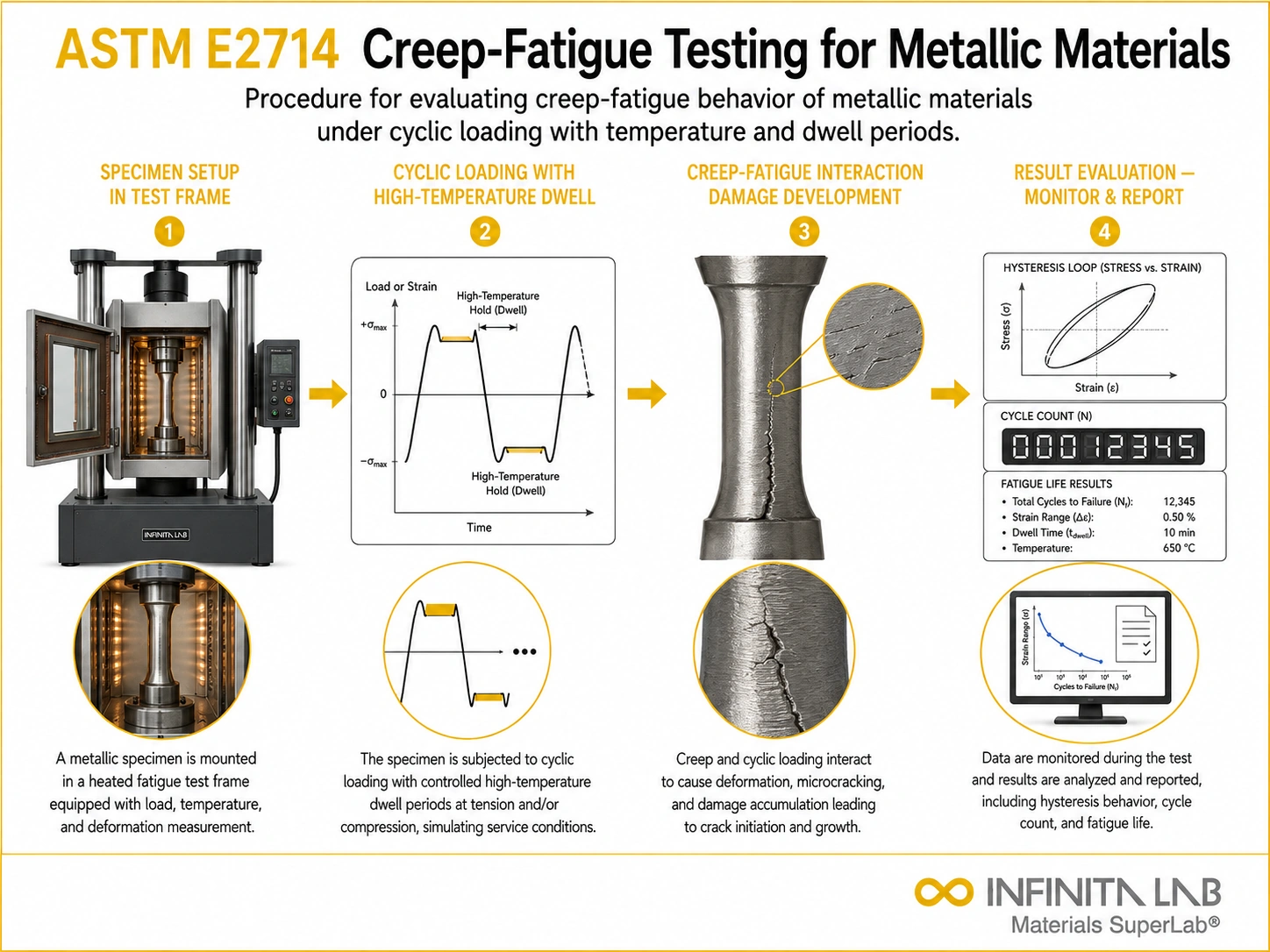 ASTM E2714 Creep-Fatigue Testing for Metallic Materials