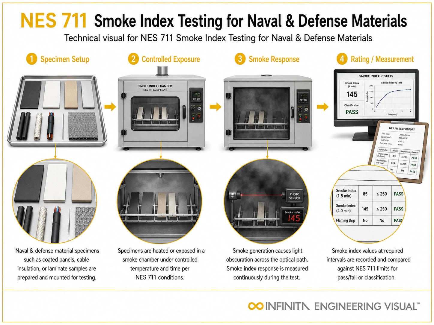 NES 711 Smoke Index Testing for Naval & Defense Materials